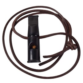 ACME Double Tone Whistle No. 641 Black with Free Leather Whistle Band (60 mm, No. 641, Black)