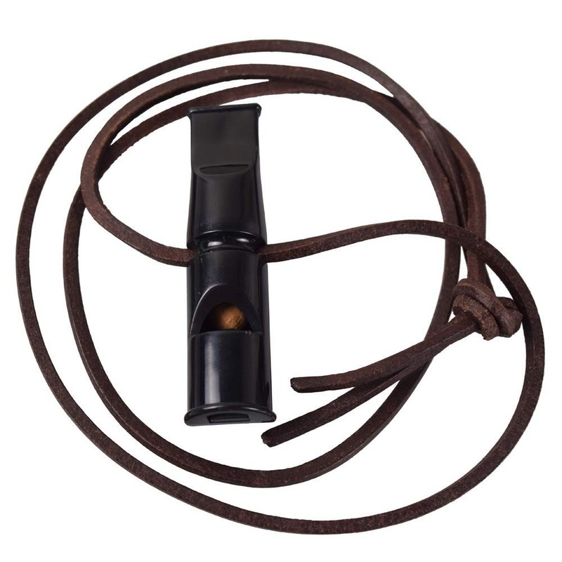 ACME Double Tone Whistle No. 641 Black with Free Leather