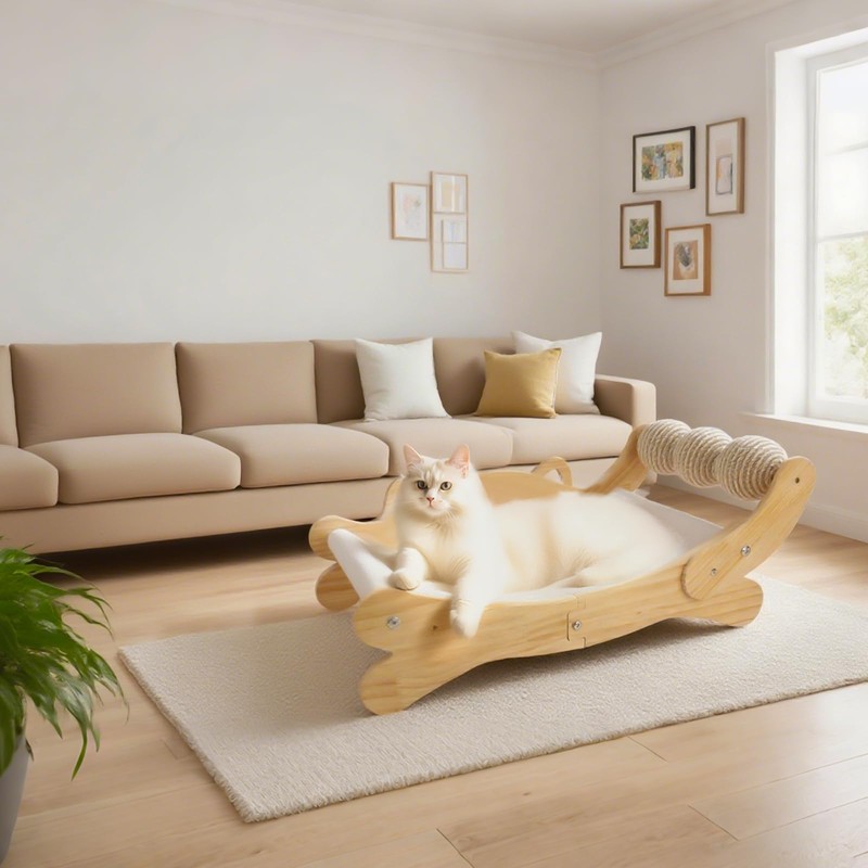 ERGTFVN 3-in-1 Cat Scratcher Bed for Indoor Cats Sisal Scratcher