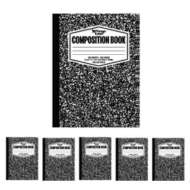 three leaf 100 SHEETS COLLEGE RULED 9-3/4" x 7-1/2" COMPOSITION NOTEBOOK, PACK OF 6, WRITING JOURNAL NOTEBOOK, HOME SCHOOL SUPPLIES FOR COLLEGE STUDENTS.