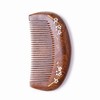One Piece Smooth Sandalwood Wooden Hair Comb Half Moon Shape