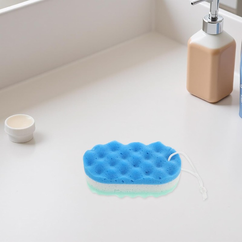 Esponja de Baño Exfoliante Azul LIFKOME de 4 Piezas con