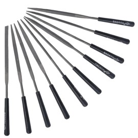 Soundspire 10-Piece Guitar File Set - Precision Ground Steel Nut & Fret Tools for Bass/Acoustic Maintenance (Luthier Kit)