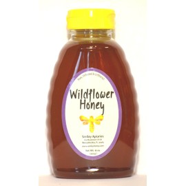 Smiley Honey, Wildflower Honey, Raw and Unfiltered, Honey From Florida, Always Fresh, Always Flavorful (1lb, Wildflower Honey)