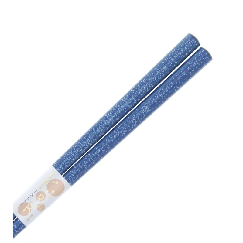 Ishida Japanese Chopsticks Glitter Glitter Wooden (Natural Wood) Blue 9.1