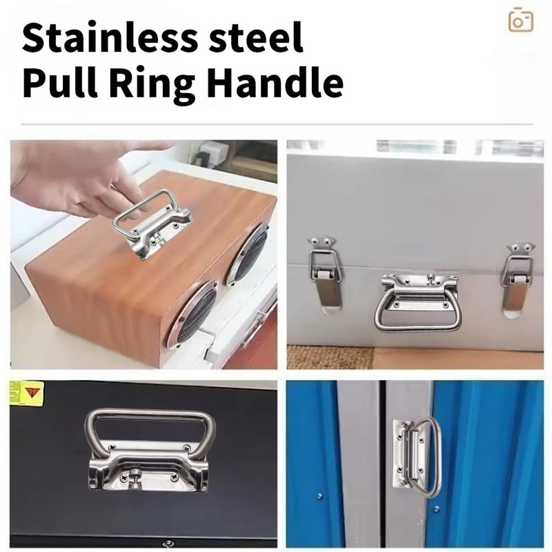 2 Pack Loaded Pull Handles, Heavy Duty Stainless Handles, Lifting