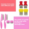 Hair Nit Comb Set Stainless Steel Teeth Long-Handle Headlice Remover
