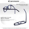 CARMIM Women's and men's vintage glasses, square, thick, without, blue
