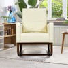 Giantex Upholstered Rocking Chair, Modern High Back Armchair, Comfortable Rocker