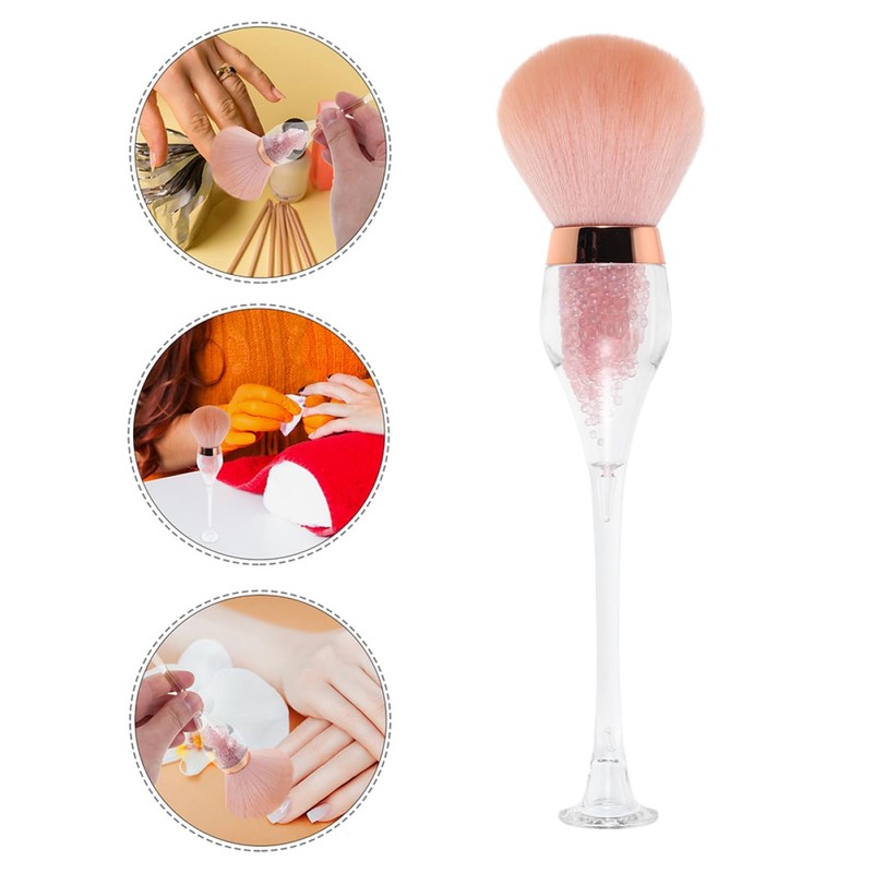 VICASKY 2pcs Nail Dust Brush Portable Nail Art Tools for