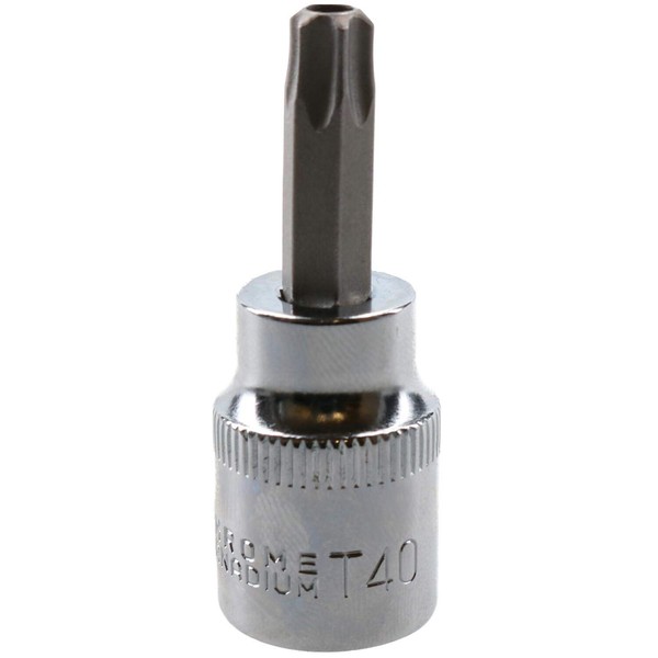 T40 3/8" Drive Tamper Proof Torx Star Bit 48mm Tamper
