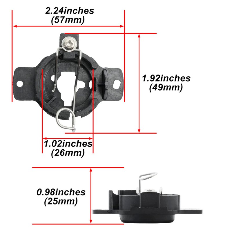 2Pcs H1 HID Headlight Bulb Holder Retainers Adapter for Ni.ssan