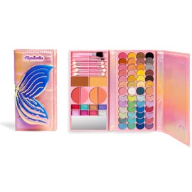 Martinelia 346-12112 Let's Be Mermaids Mermaid Purse. 12 x 24.5 x 3 cm. Contains 52 Eyeshadows, 8 Lip Gloss, 6 Blushers and Bronzers, Applicators and Brushes, Colourful