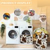 Cowhide Brown Skin Laundry Basket, Cow Skin Print Laundry Hamper,