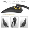 goodfitment M8 M10 Black Motorcycle Mirrors,2Pcs Universal Water Drop Shape