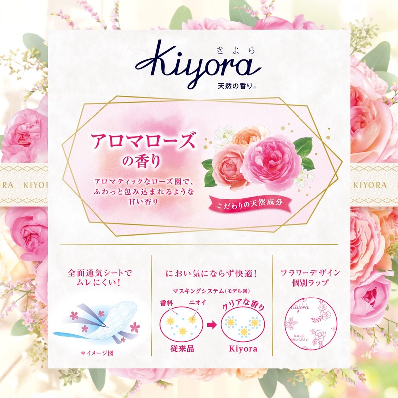 Sofy Kiyora Gentle Rose, 72 Packs x 2 Packs (Bulk