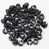 BOPOREAE 50pcs Opened Black Snap Bushing 3/8"(10mm) Mounting Dia, Plastic