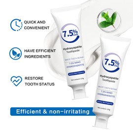Hydroxyapatite Toothpaste 7.5% for Enamel Protection,Fluoride-Free Formula With Gentle Mint, Fresh Breath, Advanced Enamel Protection,Daily Use for Oral Health (2)