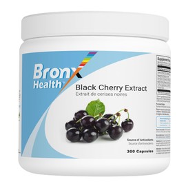 BRONX Black Cherry Extract 300 Capsules | Gout Supplement | Source of Antioxidants | Powder Pills | Bulk Supplement