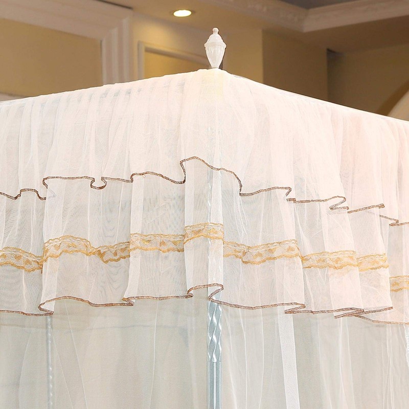 ciciglow Mosquito Net, Bed Curtain, Luxury Princess, Four Corner Posts,
