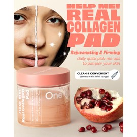 ONE-DAY’S YOU Help Me! Real Collagen Pads | Skin Firming & Moisturizing | Elasticity Care for Daily Use | 70 Pads | Korean Skincare for Firm & Youthful Skin