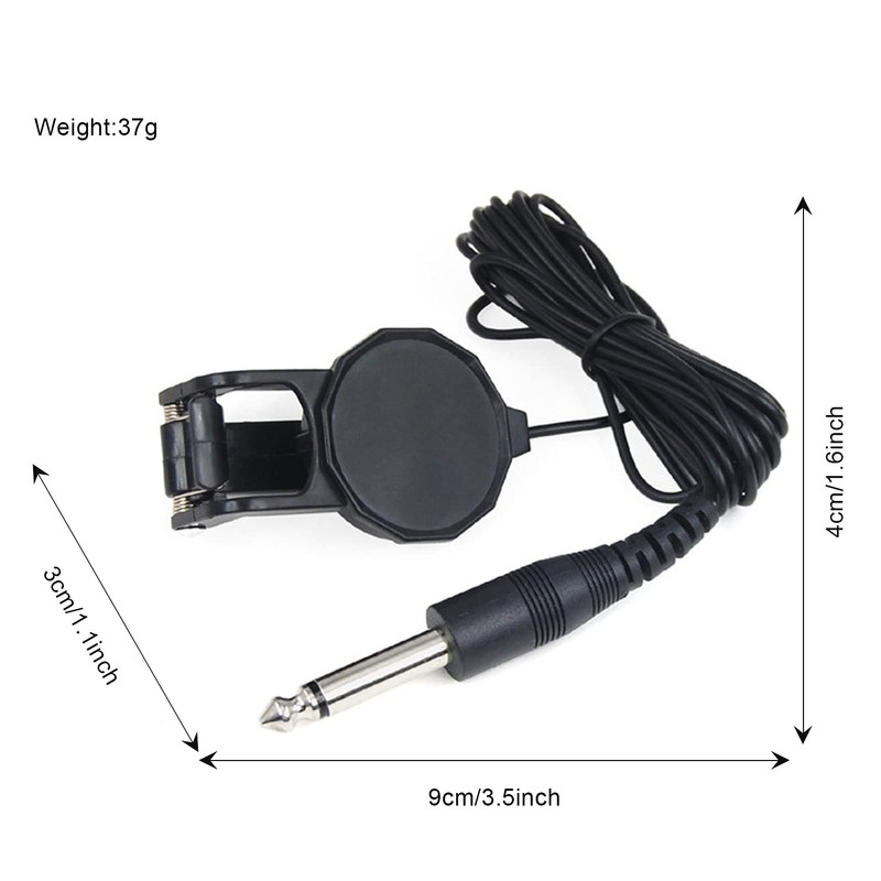 Walfront Clip-on Pickup Guitar Lightweight Portable Microphone Piezo Pickup Command