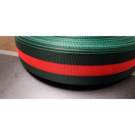 Unbranded Red Green Ribbon Grosgrain 2 Yard 1 inch wide And Snake Applique Patch