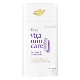 Dove Vitamincare+ Desodorante Libre de Aluminio En Barra Lavanda y Manzanilla para 72H Protección Contra Olores, Desodorante Transpirable para Mujeres 2.6 Oz