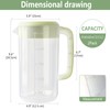 BPFY 0.6 Gallon 2.5 Litre Clear Plastic Pitcher with Lid,