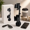 2-in-1 Car Cup Holder Phone Mount for Travel – Adjustable
