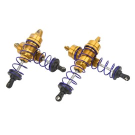 RC Car Shock Absorber Aluminum Alloy Hydraulic Adjustable Portable Balance Drive Front Rear RC Shock Absorber for 1/10 RC Vehicle (Gold)