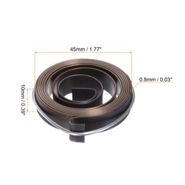 sourcing map Drill Press Return Spring 45 x 10 x 0.8 mm Sleeve Spring Feed Return Coil Spring Assembly Spring Steel Chemical Blackening Surface for Drill Press