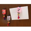 Matsumi Kogei Japanese Paper Lantern Magnet, Crane, Red