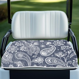 WEBEEDY Golf Cart Seat Covers Vintage Floral Design Golf Cart Seat Towel Blanket for Summer Stylish 2-Seat Club Carts Accessories Keeps Seats Cool and Comfortable for Men Women, 51"x 31"/ 130x78.5 cm