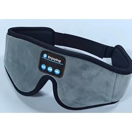 Sleep Mask for Sleep, Wieless Music Sleeping Mask for Men Complete Light Blocking 3D Eye Mask for Sleep Relaxing Zero Pressure Built-in HD Speakers, Eye Mask for Sleeping for Women(Grey)