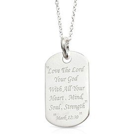 Sterling Silver 'Love The Lord' Pendant - Christian Gift - Confirmation Gifts