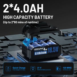 AZZUNO Extension Pole Hedge Trimmer & Grass Shear,9Ft Reach Electric Hedge Trimmer with 2 * 4Ah Battery，Handheld Grass Cutter Shrub Trimmer for Gardens, Yards, Lawns, Including Charger