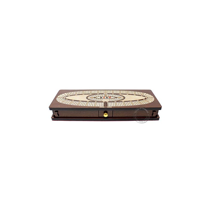 House of Cribbage - Continuous Cribbage Board Box Inlaid in