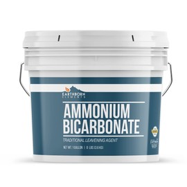 Earthborn Elements Ammonium Bicarbonate Powder (1 Gallon), Baker’s Ammonia, Flat Baked Goods, Leavening Agent, Resealable Bucket