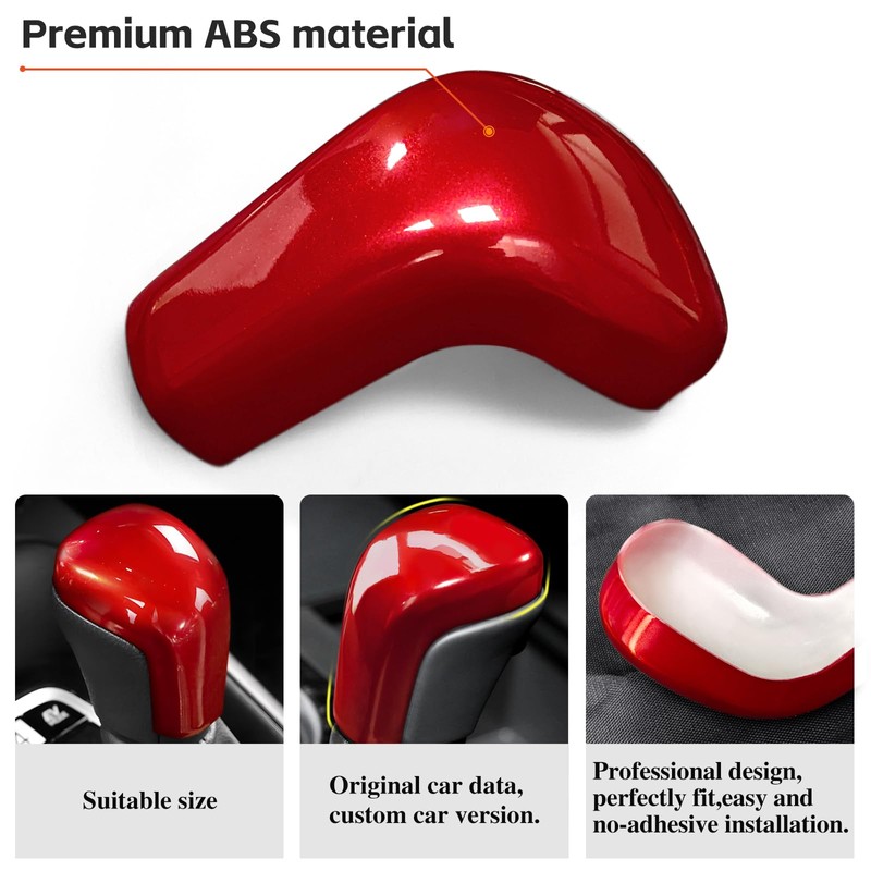 Ruautumn No Adhesive Car Gear Shift Knob Cover for Toyota
