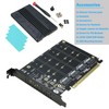Quad NVMe PCIe Adapter, RIITOP 4-Port NVMe to PCI-e 4.0/3.0