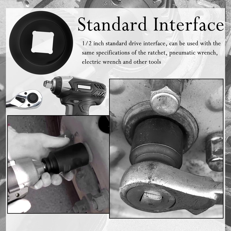 36mm Socket 1/2 Drive,High-Strength Axle Nut Socket Set with Anti-Slip
