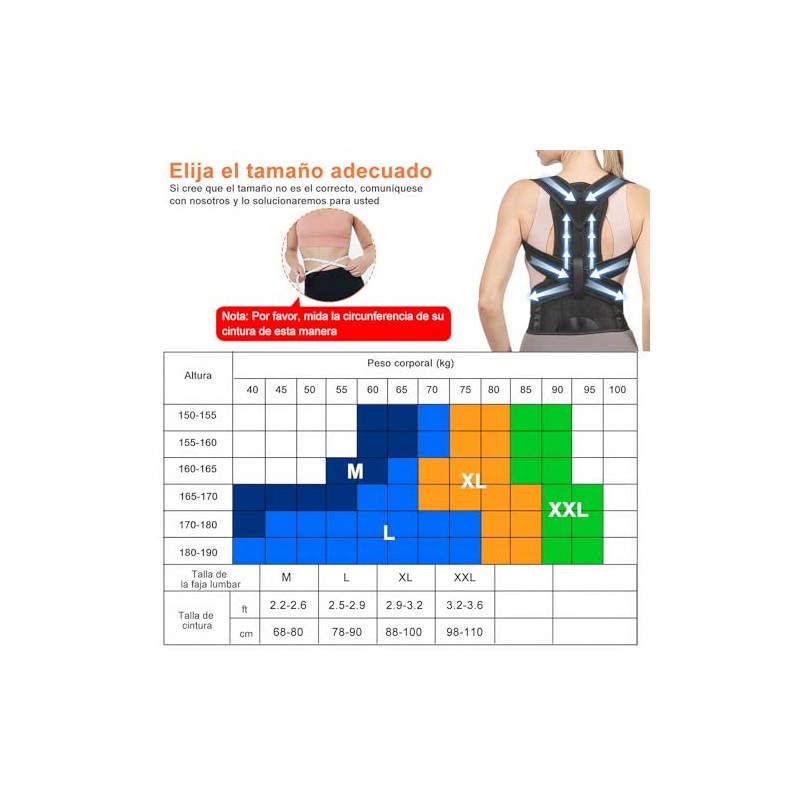 Corrector de Postura Hombre y Mujer, Faja para Postura de