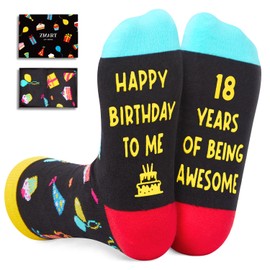 Zmart 18th Birthday Gift Ideas Socks - 18th Birthday Gifts Socks for 18 Year Old Boys Girls, Gift Ideas for Young Adult