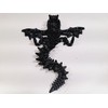 FlexiMech Zombie War Dragon 3D Printed Onyx Black Reptile Articulated