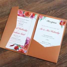 MillaSaw 25 x Bronze Wedding Invitation Envelopes for Autumn Wedding Invitations (Bronzed) LA001