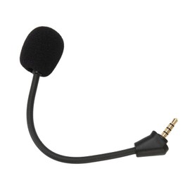 Game Mic Replacement 3.5mm for HyperX Cloud II Wireless Cloud Core Cloud Pro Silver Cloudx Detachable Microphone with 3.5mm Plug, 360 Degree Rotation Noise Cancelling