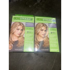 EASY STRAIGHT STYLING SOLUTIONS 2 EASY STRAIGHT 1 Week Temporary Straightener For Hair NIB unsealed