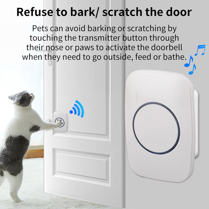 Smart Dog Door Bell Portable Intelligent Sensing Wireless Dog Doorbell