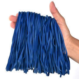 Coopay 180 Pieces Large Rubber Bands Bulk, 8 Inches Heavy Duty Strong Elastic Bands for Office Supply School Home, Securing Trash Can Garbage Cans, File Folders (Blue)